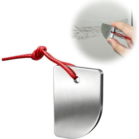 Grattoir Retouche Peinture Automobile, Outil Réparation Carrosserie de Précision, Lame de Grattage pour Retouches de Carrosserie avec Boîtier et Cordon, 42 x 30 x 3 mm (1/5)