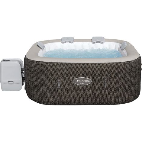 Bestway Spa gonflable carré Lay-Z-Spa Dominica HydroJet avec WiFi 4-6 personnes (1/10)