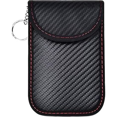 Signal Blocage Faraday Pochette Sac, Anti RFID Clé Voiture, Pochette Etui Anti RFID cle Voiture, Sac de Protection de Signal de Clé de Voiture, Pochettes Blocage Signal RFID, pour Clé Voiture (1/5)