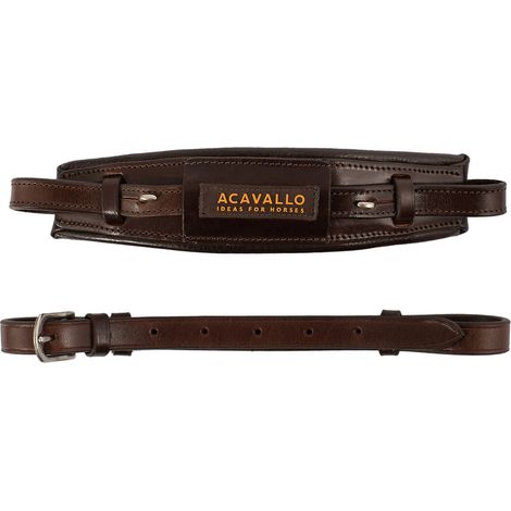ACAVALLO Nasalina pelle Hackamore MARRONE CAVALLO (1/3)