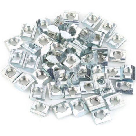 T-Nutmutter aus Kohlenstoffstahl, 50 Stück, für Zubehör aus Aluminiumprofilen der Serie M6 105