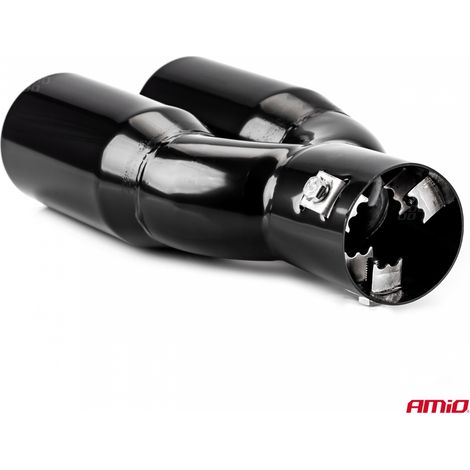 Embout de silencieux d'échappement en acier inoxydable MT 004B noir amio-02194 (1/4)