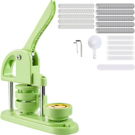 Mophorn Macchina per Spille, dispositivo manuale per creare badge personalizzati da 58 mm, con impugnatura ergonomica e kit da 100 pezzi, ideale per progetti fai da te, colore verde
