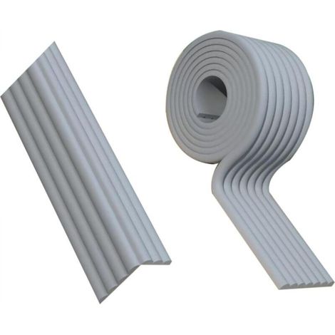 [NIEMALS VERWENDET] Eckenschutz, Kantenschutzleisten, Möbeleckenpolster aus strapazierfähigem, weichem Schaumstoff (grau, 8 cm breit x 2 m lang).