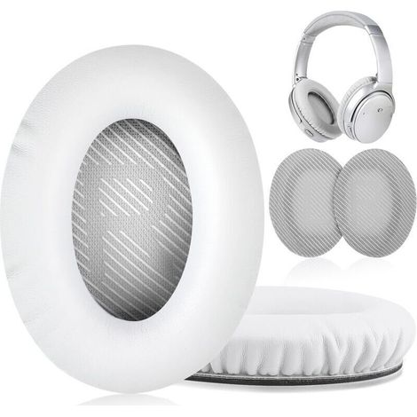 Coussinets d\'oreille pour casque Bose QuietComfort - QC35/QC25/QC15/AE2 Blanc (1/4)