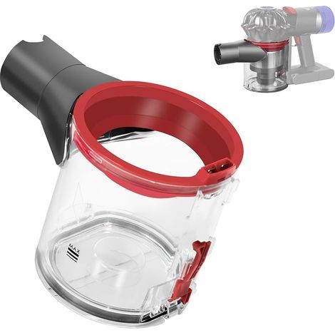 Poubelle Conteneur Réservoir pour Dyson V7(SV11) V8(SV10), Bac à Poussière Transparent de Haute Qualité, Réservoir à Poussière Pièce de Rechange Part No. 967699-01 (1/5)
