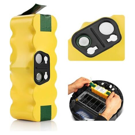 Convient aux accessoires de robot aspirateur iRobot Roomba série 5 6 7 8 9, remplace la batterie NiMH (1/2)