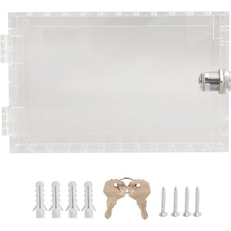 Coffre de verrouillage pour thermostat universel grand transparent, protection murale de type B (1/5)