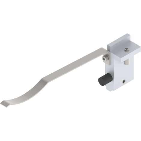 Helm GT-L Fangstopper für Schiebetüren aus Glas oder Holz Montage rechts Alu