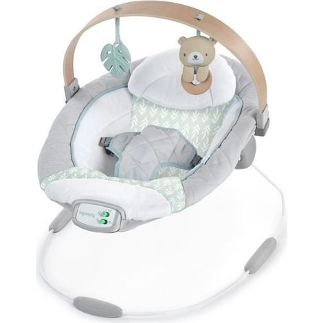 INGENUITY Babyschaukel Nate der Bär mit Holzspielbogen, Geschenk für Babys