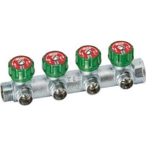 Collettore componibile cromato a 4 derivazioni 1/2" Eurokonus FAR 3824 1"