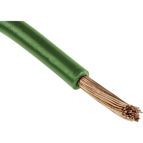 Fils de connexion RS PRO UL3266, 17 0,33 mm² 22 AWG, 300 V, XLPE Vert, 100m ( Prix pour Bobine de 100 Mètres )
