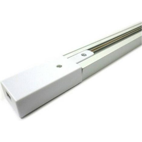 TrAdE Shop Traesio - Binario 1mt Elettrificato 2 Poli Rinforzato Monofase Bianco Faro Pista-b Bina-b - (1/3)