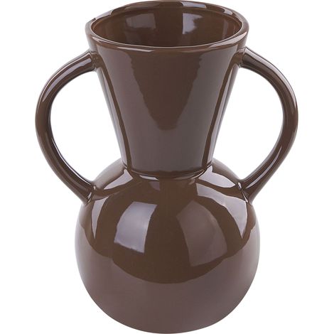 Flower Vase ORESTIADA Ceramic 19 cm Brown