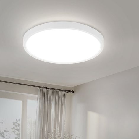 GBLY Deckenlampe LED Deckenleuchte Schlafzimmer - Ø22cm Badezimmerlampe Flach Schlafzimmerlampe Kaltweiß 15W Küche Deckenbeleuchtung IP44 Wasserdicht Küchenlampe Rund Flurlampe Weiß für Badezimmer Flu