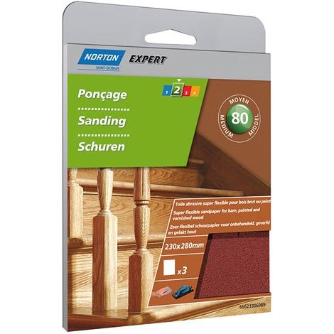 Superflex Schleifpapier Körnung 80 X3 Sc - Norton
