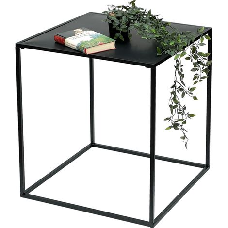 DanDiBo Table basse noire métal L Table d'appoint salon 96252 Table d'appoint 52 cm Table de salon Table de cuisine Moderne (1/5)