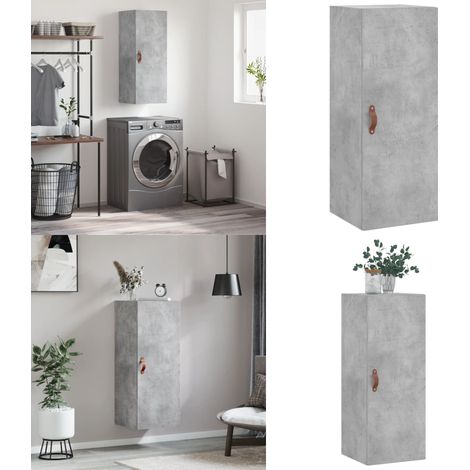 Wandschrank Betongrau 34,5x34x90 cm - Hängeschrank - Wandschrank - Regal - Aufbewahrung - Holzwerkstoff - Home & Living (1/5)
