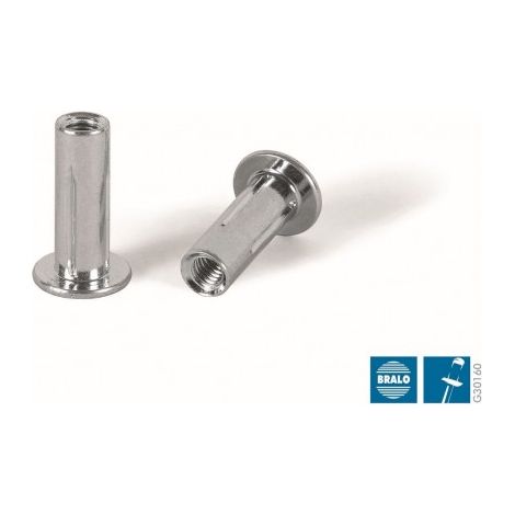 TUERCA M-6 TREBOL ANCHA C.16 ACERO A3K 0.5-E-7.1 (100U) - BRALO