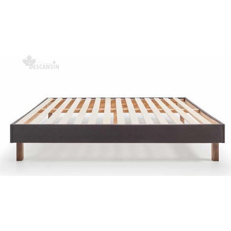 Base Tapizada Gris Con Patas Medidas 135x190 Base francesa Descansin Lujo a tu Alcance