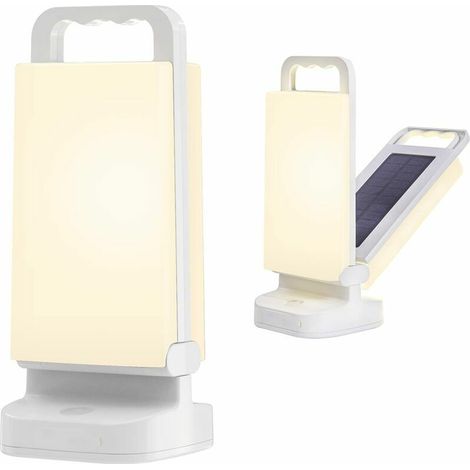 KZQ Rechargeable Solar Camping Lamp, Portable Adjustable Brightness Camping Lantern, 4400mAh Power Bank, IPX4 Waterproof LED Camping Light for Camping, Fishing NPTERBL (1/4)