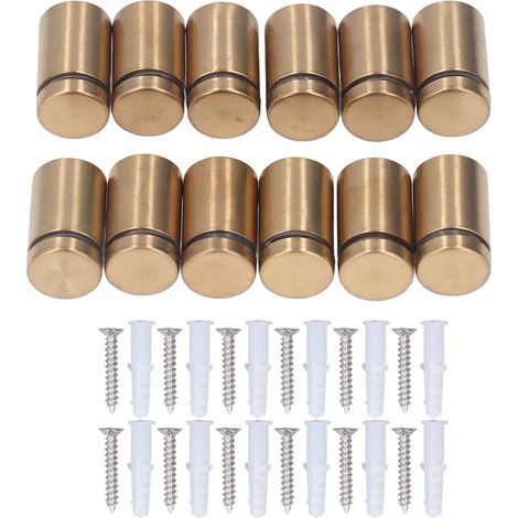 Kit de fixation murale publicitaire de 12 vis d'écartement en acier inoxydable 19 x 30 mm (1/5)
