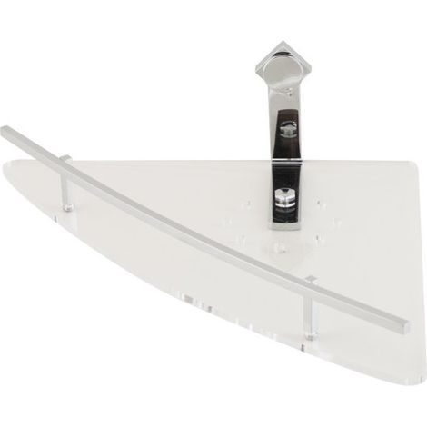 Mensola doccia angolare in ottone cromato e plexiglass - accessori doccia