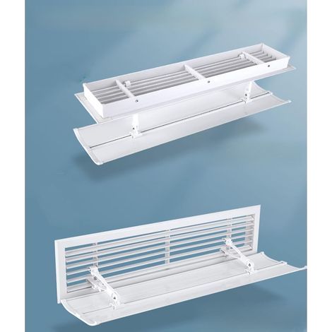 Déflecteur de débit de climatiseur Couvercle d'aération central AC, couvercle de déviateur d'air d'aile d'air de sortie réglable, pare-brise anti-soufflage direct, pour évents/RV/registres de plafon (1/5)