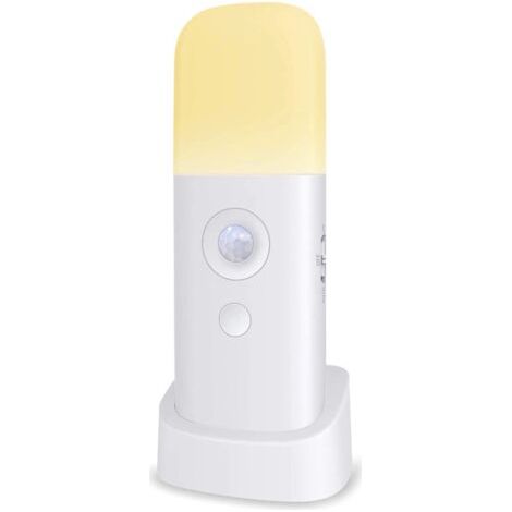 Nachtlicht für Kinder, Bewegungsmelderlampe, Helligkeit einstellbar, tragbar, wiederaufladbar, für Schlafzimmer, Kinderzimmer und Wohnzimmer (1er-Pack)