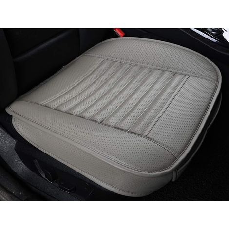 Coprisedile anteriore per auto universale super traspirante in similpelle color carbone di bambù, 20,8  20,1'' (1 pezzo - grigio)