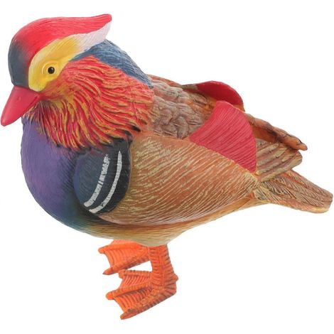 Décoration d'intérieur en forme de canard mandarin artificiel - Accessoires pour la maison - Faux oiseau - Petit ornement d'oiseau - Artisanat d'oiseaux (1/5)