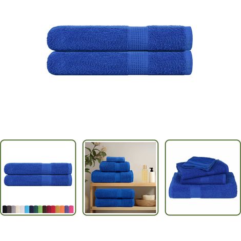 vidaXL Frottiertuch - Handtücher FROGN 2 Stk. Blau 100x200 cm 360 g/m² (1/5)