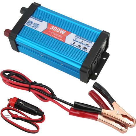 Convertisseur de puissance 300W pur sinus 24V vers 220V, double USB avec écran digital pour maison, bateaux, cabines et bus, 60±3Hz (1/5)