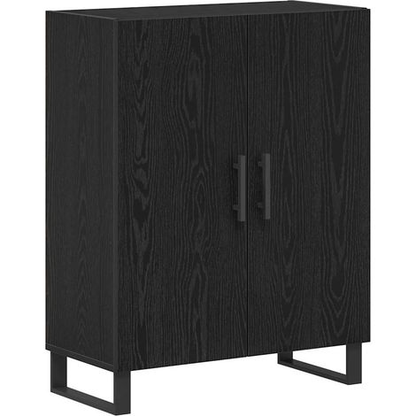 Maison Exclusive - Credenza Rovere Nero 69,5 x 34 x 90 cm Legno multistrato