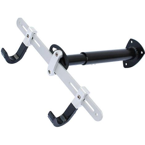 Support de vélo mural en alliage d'aluminium noir (1 pièce) - Durable et facile à installer (1/5)