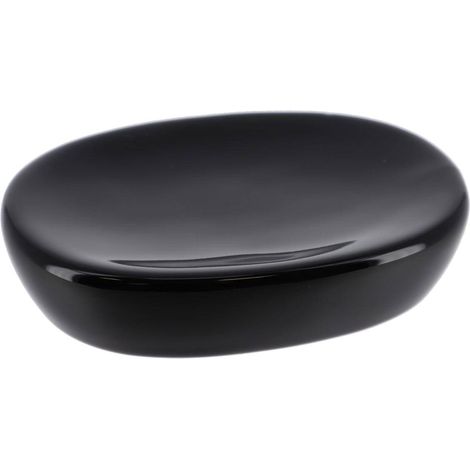 Portasapone ovale in dolomite - nero - Tendance