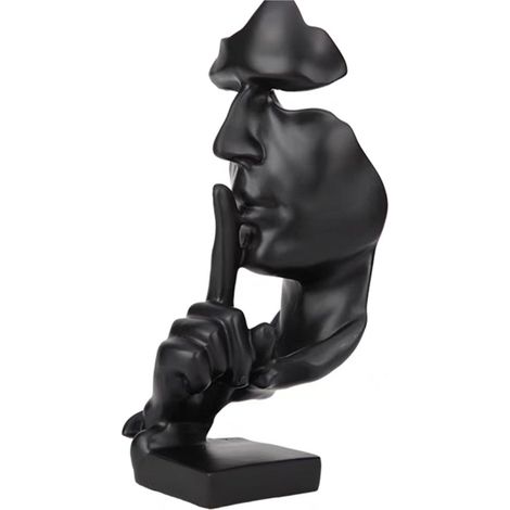 Sculpture décorative dorée, figurines créatives, décoration de maison et bureau (noir) (1/5)