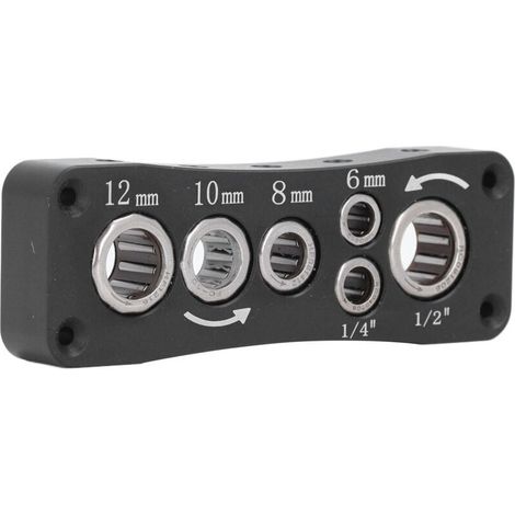 Étau de Routeur, Porte-embout de Routeur, Fonctionne pour Tige de 1/4, 1/2, 6 Mm, 8 Mm, 10 Mm, 12 Mm, Organisateur D'embouts de Routeur en Acier au Carbone, Retirez et (1/4)
