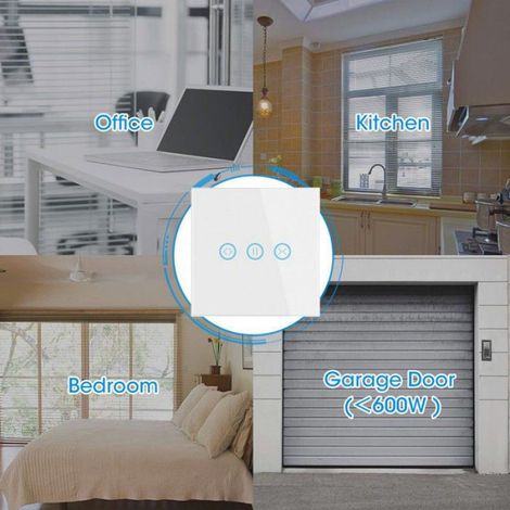 2 Pièces Interrupteur Volet Roulant Connecté WiFi,Pour Volets Roulants Rideau avec Alexa,Google Assistant,Smart Life,Tuya App (1/5)