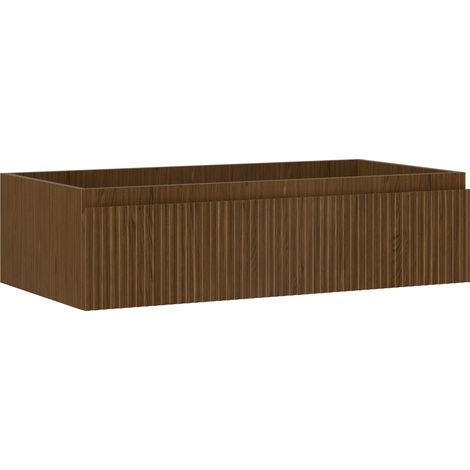 Mexen Rivel mobile bagno sottolavabo 90 cm, 1 cassetto, scanalato, noce - 91A20-09023-1-BF86 (1/5)
