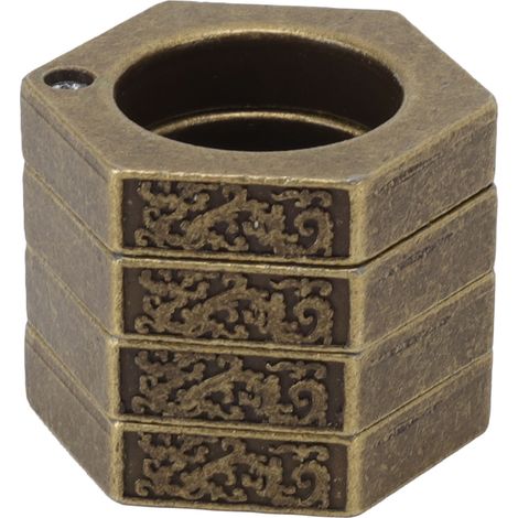 Bague de défense en alliage d'aluminium brillant hexagonal brise-vitre d'urgence fournitures de secours bronze (1/5)