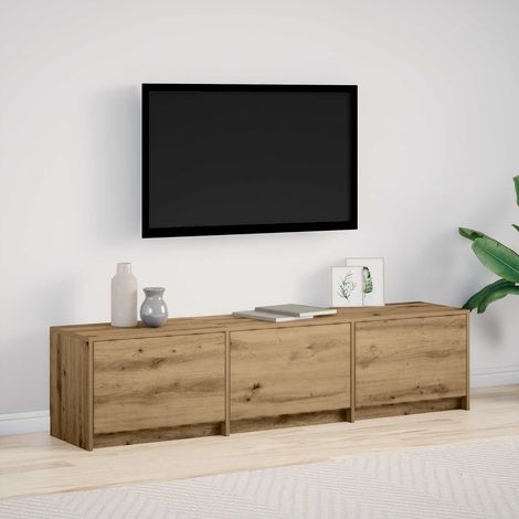 TV-Schränk mit LED Artisan-Eiche 165 x 34 x 40 cm Holzwerkstoff