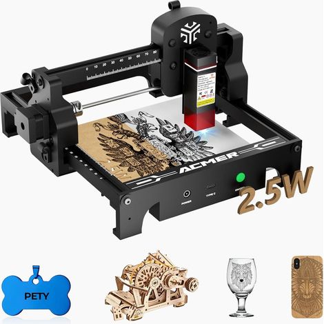 Lasergraviermaschine Mini 2.5W Holz Metall Lasergravur und Laserschneiden DIY (1/5)