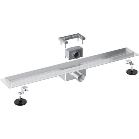 Fortifura Galeria Caniveau de douche 180cm sans grille avec bride de sol Inox (1/5)