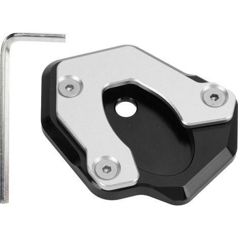 Béquille de moto plaque agrandie remplacement en alliage d'aluminium pour Z650 Z900 2017-2019 noir. (1/5)