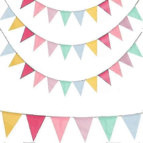 Guirlande de fanions de 4 pièces pour décoration extérieure, idéale pour les mariages, Noël, les anniversaires et les fêtes de jardin. (1/5)