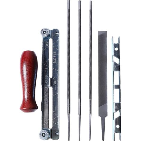Saw Chain Sharpening W/File Kit for Husqvarna Jonsered Poulan Stihl Chainsaw (1/5)