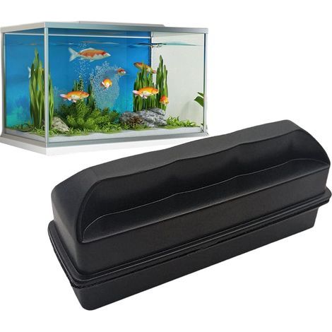 Magnetic Aquarium Cleaner, Double-Sided Algae Scraper, Scratch-Resistant Felt Pad, Ergonomic Brush, Glass (1/5)