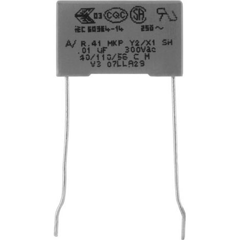 Kemet R413N31000000M+ 1 St. MKP-Funkentstör-Kondensator radial bedrahtet  100 nF 300 V 20 % 22.5 mm