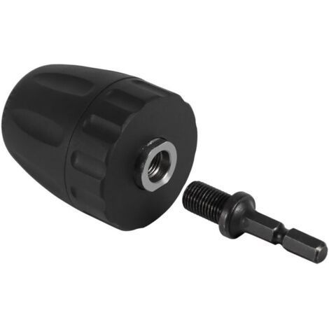 Mandrin Visseuse 3/8 24UNF Adaptateur de Foret Sans Clé pour Perceuse et Visseuse, 0.8 10mm (1/5)